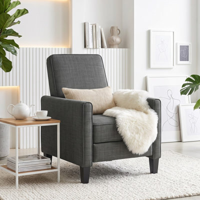 Push Back Recliner Chair with 3-Position Adjustable Backrest and Extendable Footrest