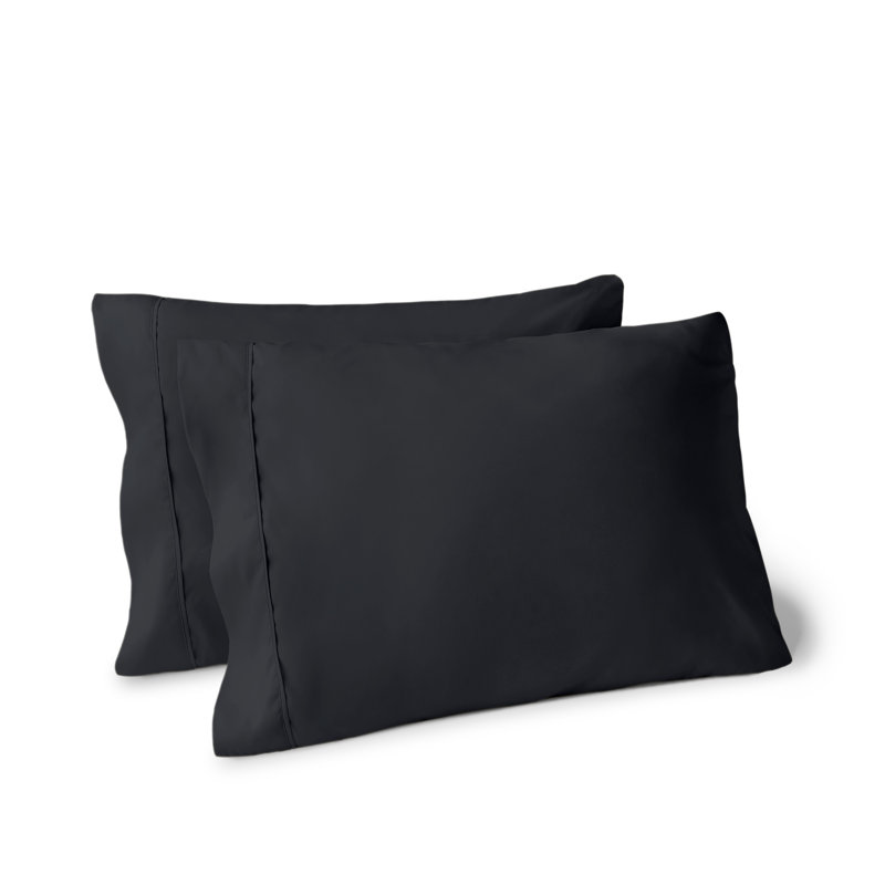 Soft Microfiber Pillowcase Set, Black, 2 Standard Pillowcases