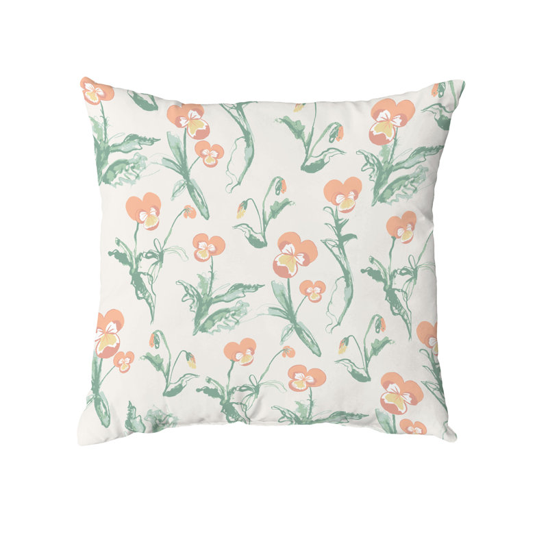  Housse de coussin carré et insert, Orange, 16" x 16"