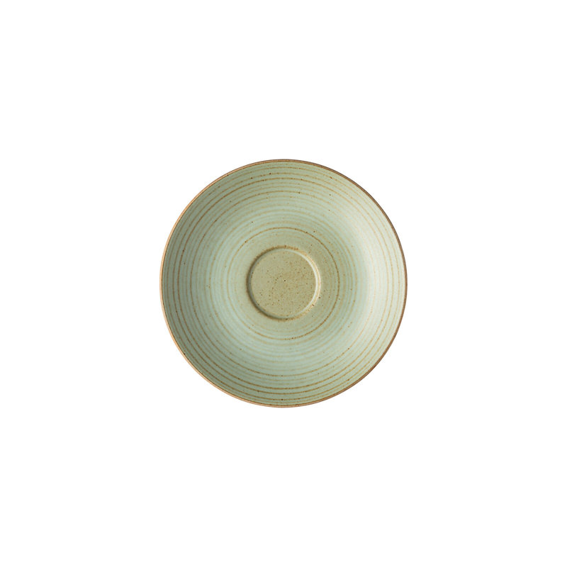 Nature Stoneware Saucer, Leaf Green