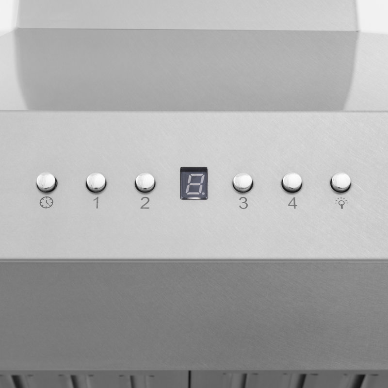 30" KF 400 CFM Convertible Wall Mount Range Hood, Satin Stainless Steel, 48"