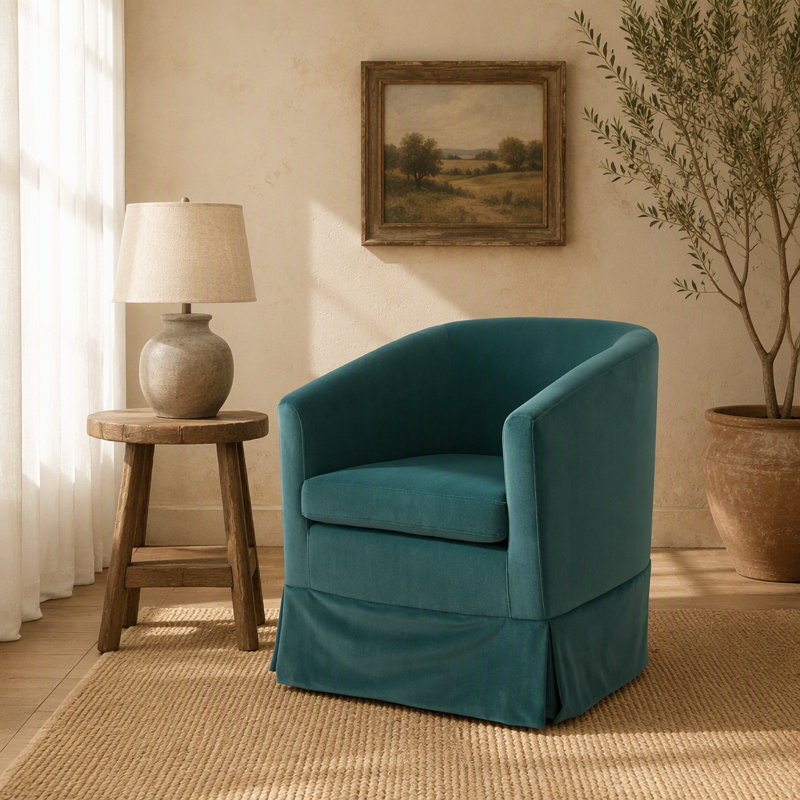 Fauteuil d'appoint pivotant l 27,36 po