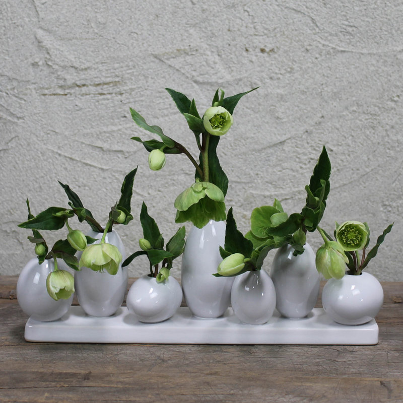 Ensemble de 7 vases ovales en céramique