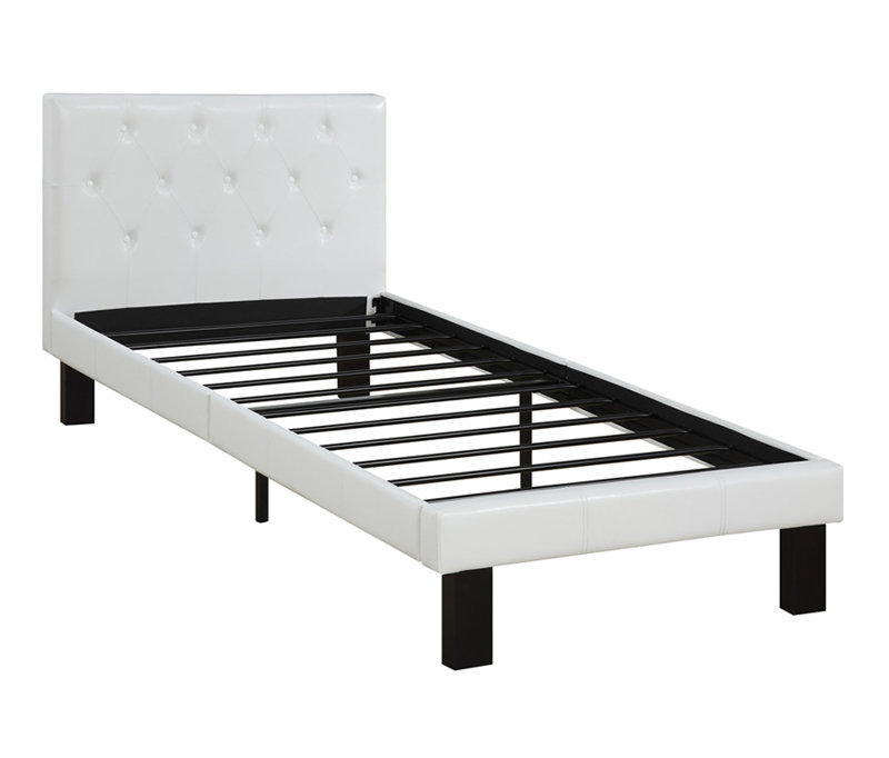 Tête de lit capitonnée à panneaux Jauquan Awaiz, Blanc, Simple