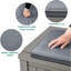 Grand coffre de rangement extérieur en résine - imperméable, verrouillable, pour coussins de patio, outils de jardin et fournitures de piscine, taupe