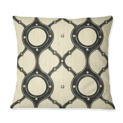 Coussin Beige Modern Trellis IX - Modern