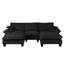 Canapé modulaire en forme de U avec voilier et repose-pieds mobile-1362016424