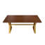Table de salle à manger haut de gamme en acier inoxydable doré 70,8 pouces