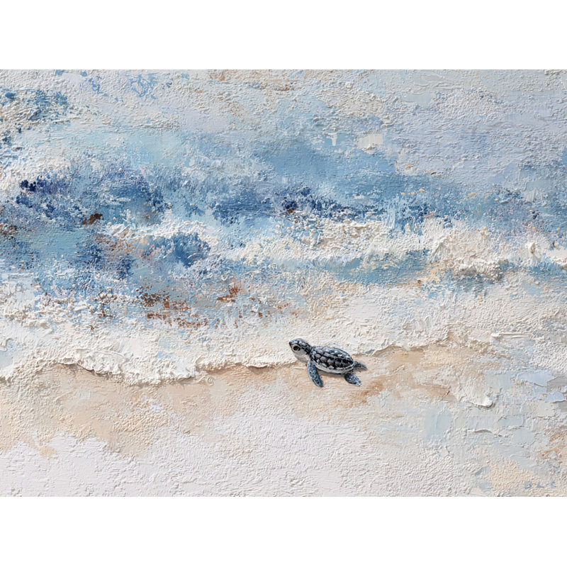 «Blue Schooling», art mural sur toile tendue