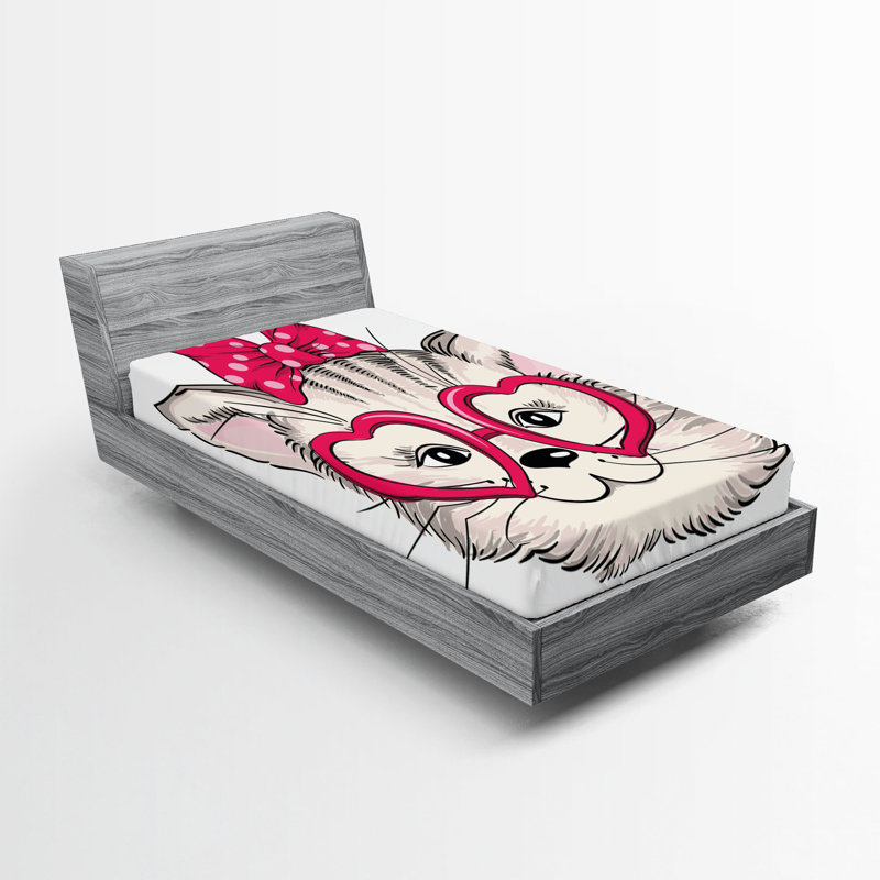 Drap-housse pour chat Ambesonne, Drap-housse de taille simple
