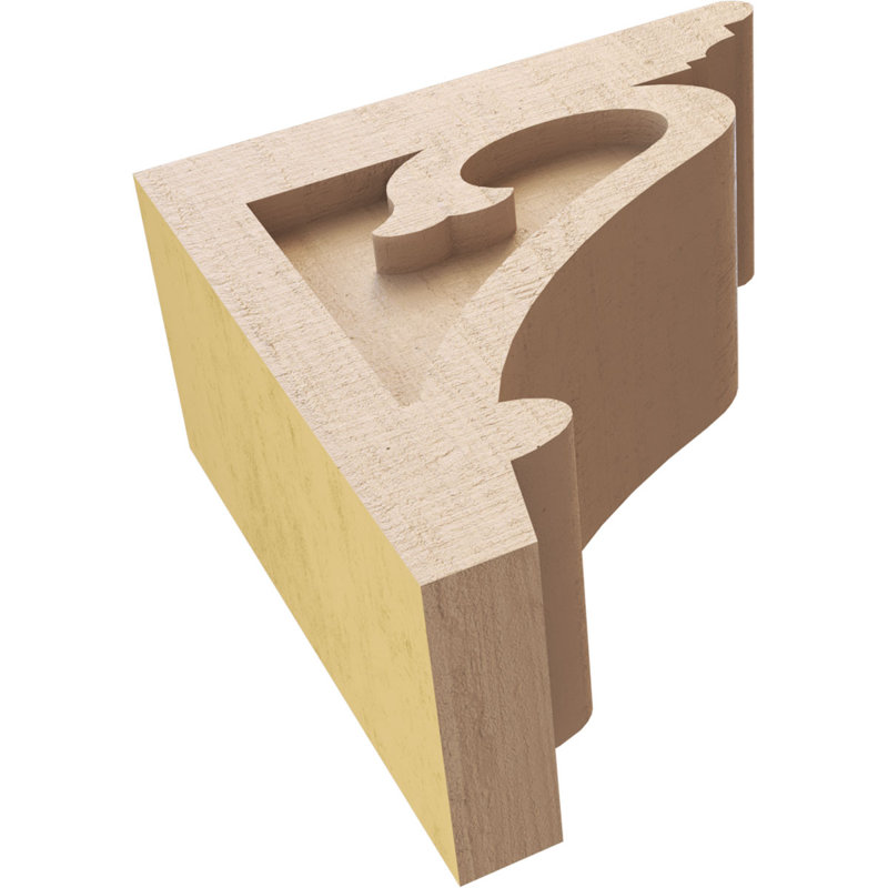 Bois de cèdre brut Mayflower TimberThane Corbel, apprêté brun clair, H 8 po x l 4 po x P 8 po