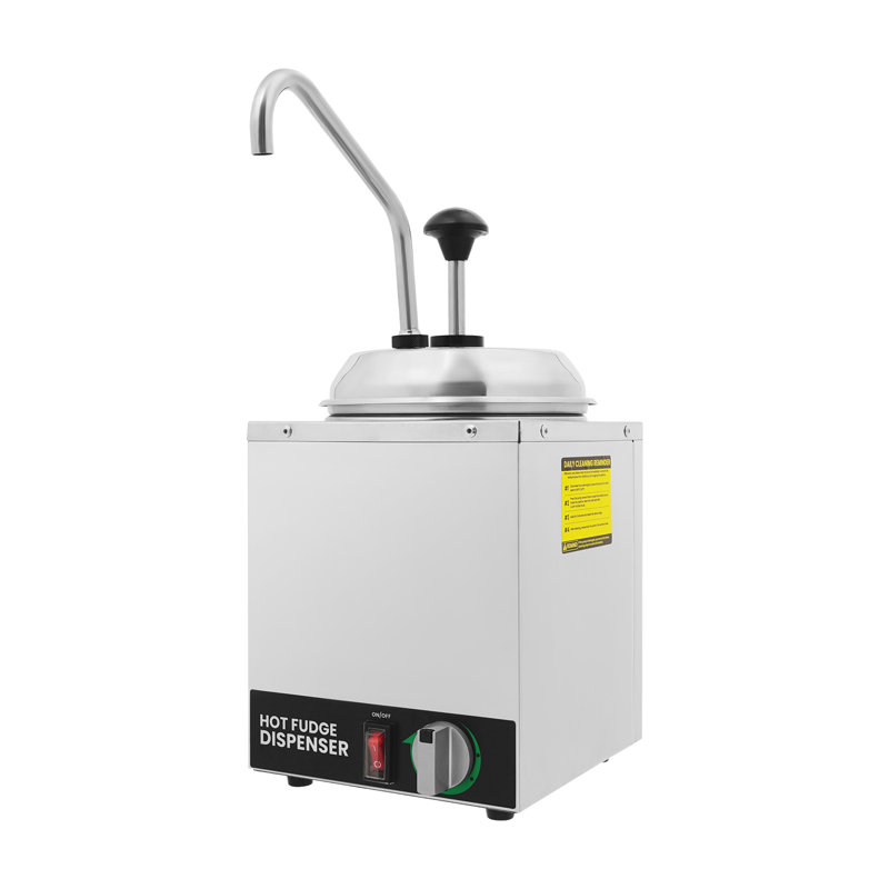 Distributeur de fromage à pompe à sauce à tête simple 3L / 3,17QT avec chiffons de nettoyage