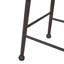 Tabouret à hauteur de comptoir en forme de selle de cajou avec placages Siège industriel à base en métal pour îlot de cuisine