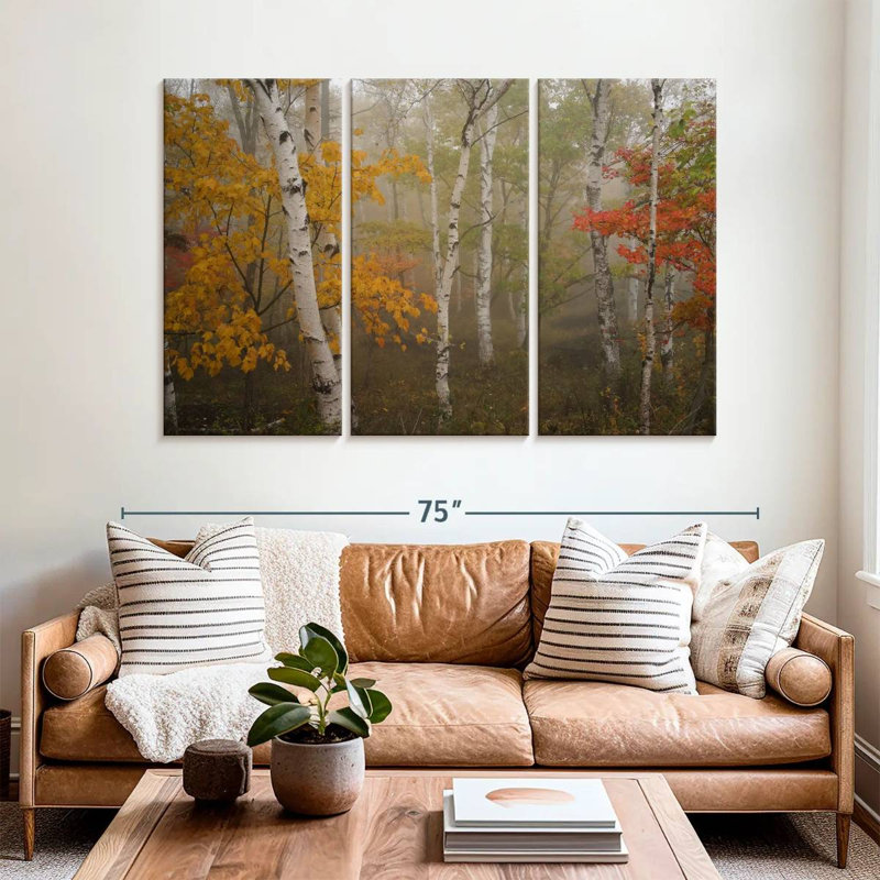 Alvord Autumn Birch Forest, H 42 po x l 65 po
