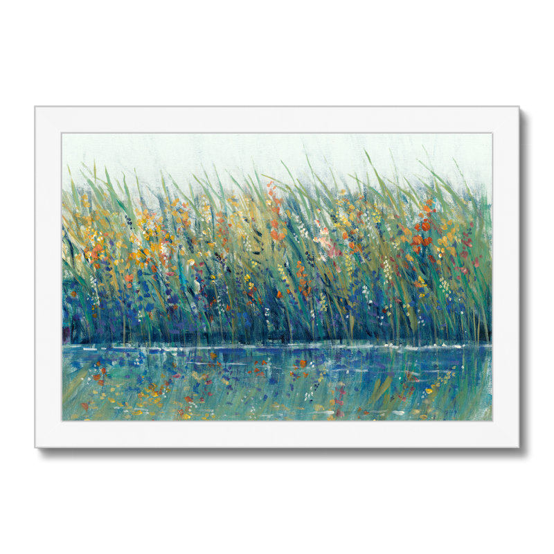 Wildflower Reflection I by Timothy O' Toole - 1 Piece Painting, 65cm H x 95cm W, White Framed Paper Print