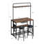 Ensemble d'îlot de cuisine 42 po avec 2 tabourets, prise de courant, tablettes de rangement et crochets, bar à café multifonctionnel, rétro-130441449-130441451