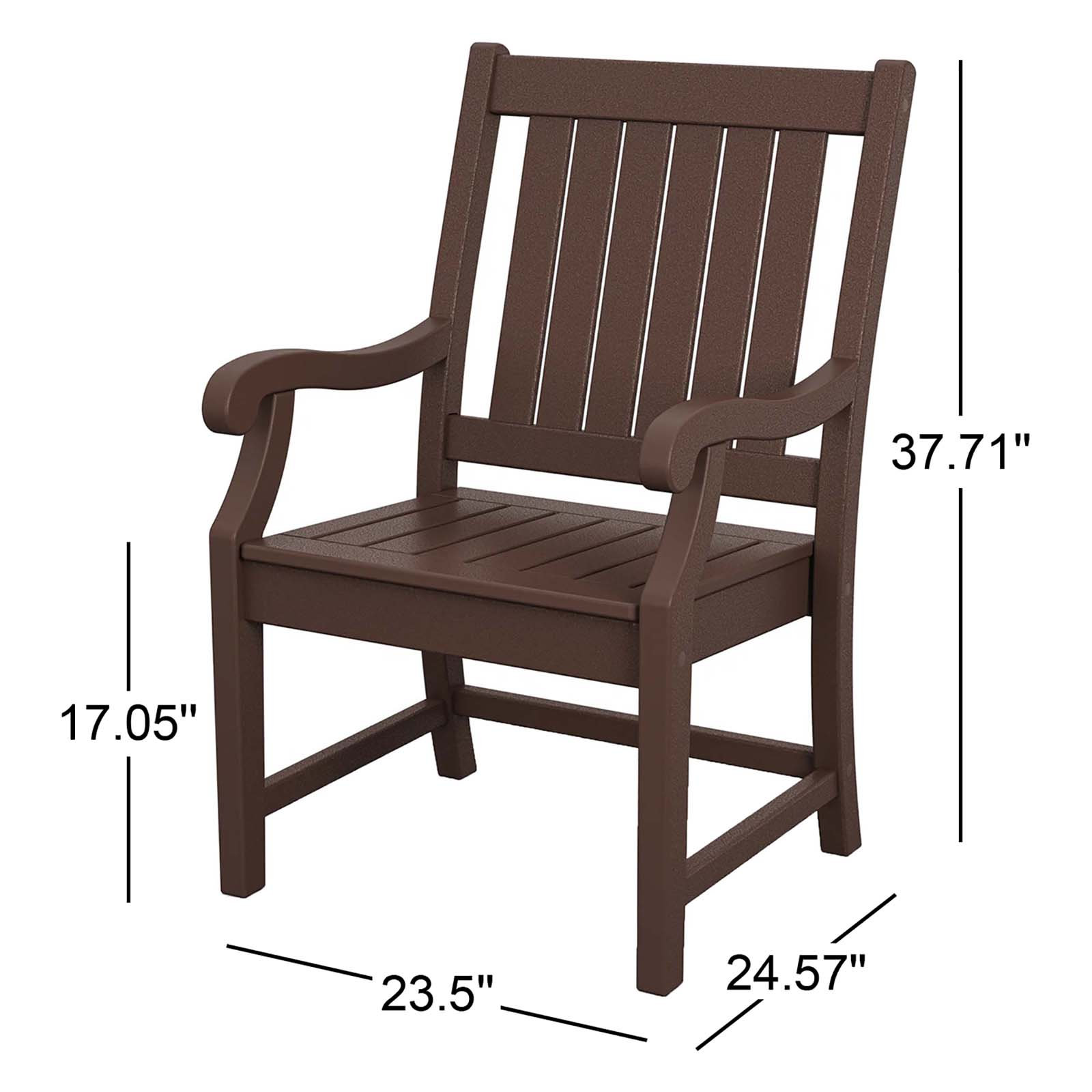 POLYWOOD® Verlyn Patio Armchair, Mahogany