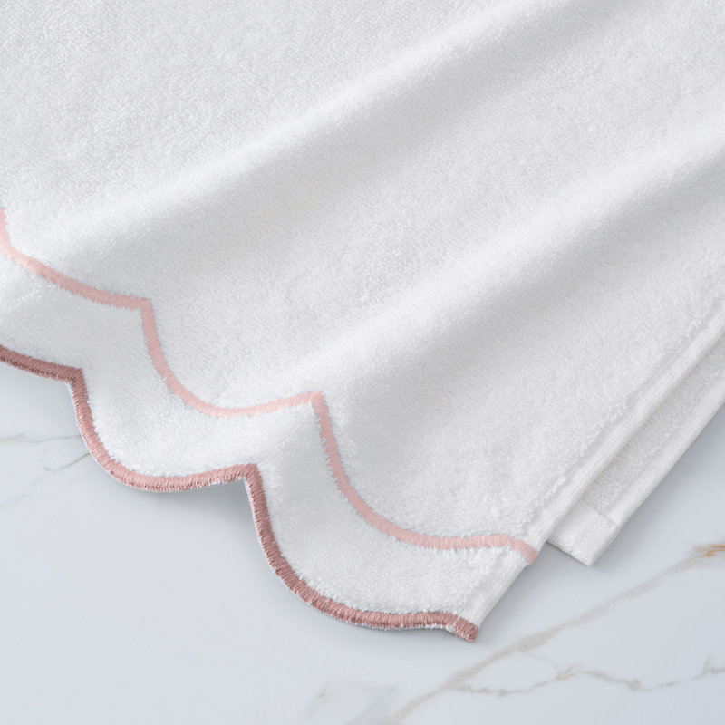 Peri Home Scallop Hand Towel, Blush