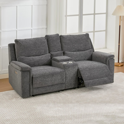 Causeuse inclinable électrique avec ports USB avec console de rangement et porte-gobelets