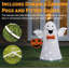 Halloween White Foldable Ghost Outdoor Decoration 80 LEDS