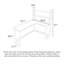 L-Shaped Sintered Stone Tabletop Desk with Shelf-662087063