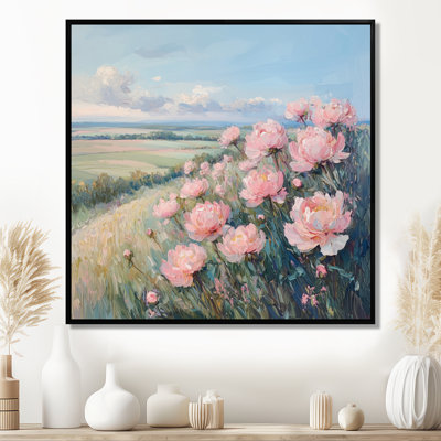 Pivoines à la ferme II - Pivoines, reproduction sur toile