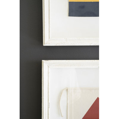 Wall Art, Framed Canvas Nautical Flags Under Glass - Set of 4 Coastal Prints, 24"H