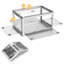 Boîte de rangement pliable, 5 ouvertures latérales empilables avec couvercle, roues, loquets de sécurité, poignées-12971098-12971078
