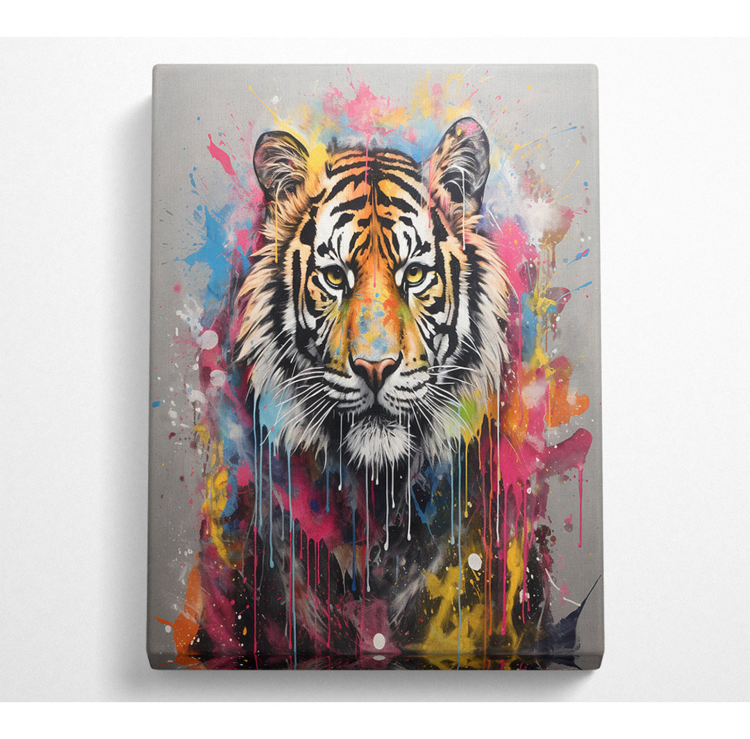 Urban Tiger Paint Splash - Kunstdrucke auf Leinwand