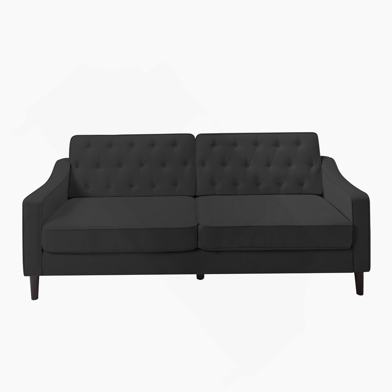 77.2” Square Arm Sofa Grey FABRIC