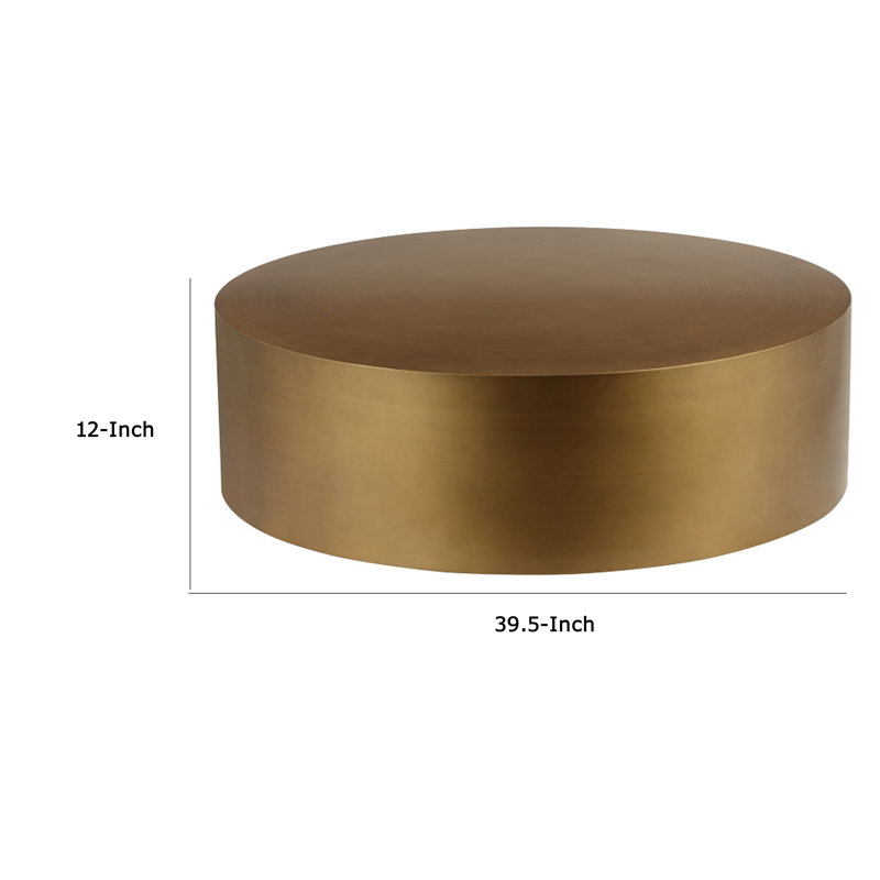Spencer Round Coffee Table Metal, Gold