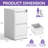 17.7'' W x 28.5'' H 2-Drawer Metal Lateral Filing Cabinet with Lock, Anti-Tipping Interlock System & Full Extension Slides, Heavy Duty Vertical File Cabinet for Letter, A4, Legal Size Files, White-157726659