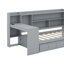 Lit de jour simple en bois avec tiroirs et bureau-1023987619