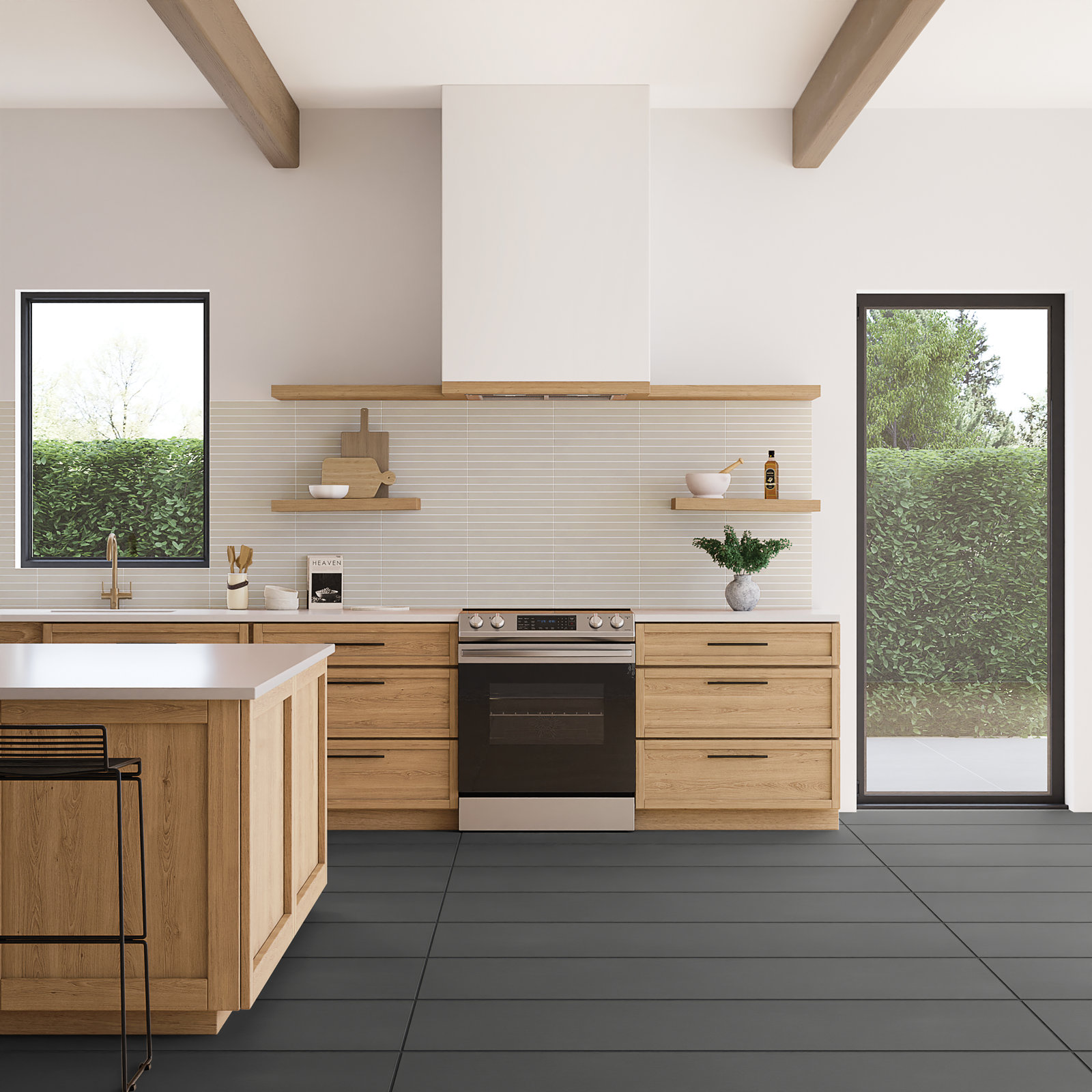 Sahara 12" x 12" Porcelain Tile, Gray