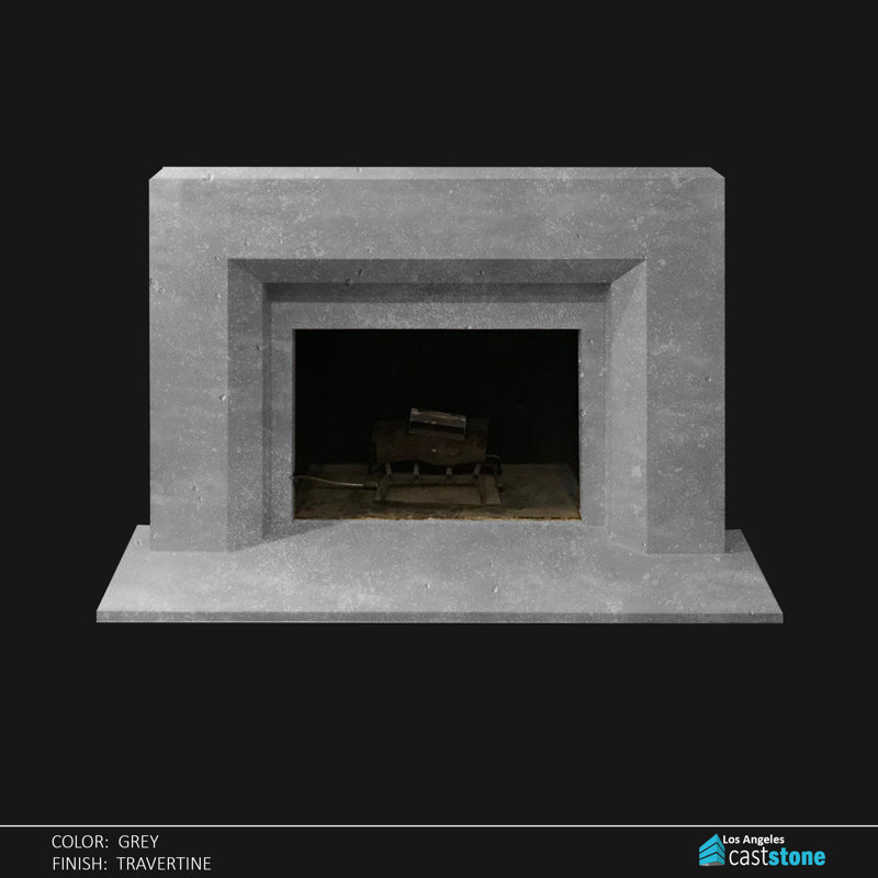 Pima Fireplace Surround, Travertine Gray