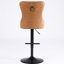 Confortable tabourets de bar en cuir PU orange - de 2 360 rotations, siège réglable de 25 à 33 pouces, résilience, jamais de difformité avec coussin pivotant pour la maison et le pub-470535534