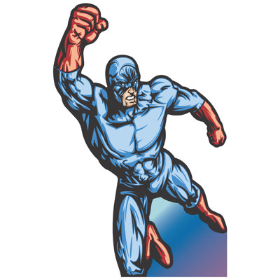 Captain Space Lantern Super Hero Man Flying Cardboard Standup