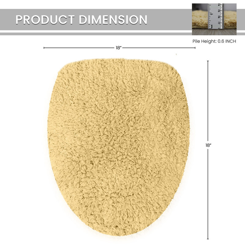 Anyla Waterford Toilet Seat Lid Cover 18"x18", Yellow