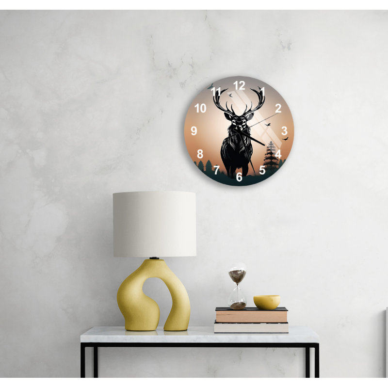 Horloge murale moderne en verre trempé, Blanc