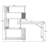 Home Office Computer Desk L-Shaped Corner Table, Rotating Computer Table With 5-Tier Bookshelf, Four Installation Methods, Lockable Casters