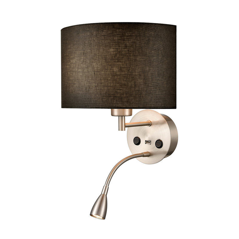 Cretys LED Armed Sconce, Black