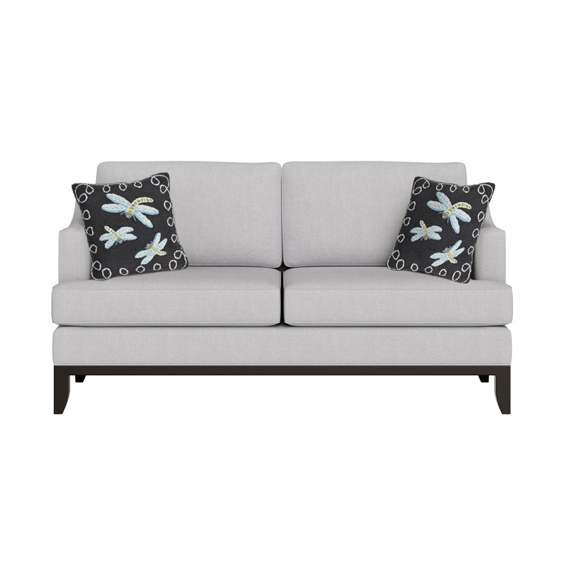18" Square Black Polyacrylic Dragonfly Throw Pillow