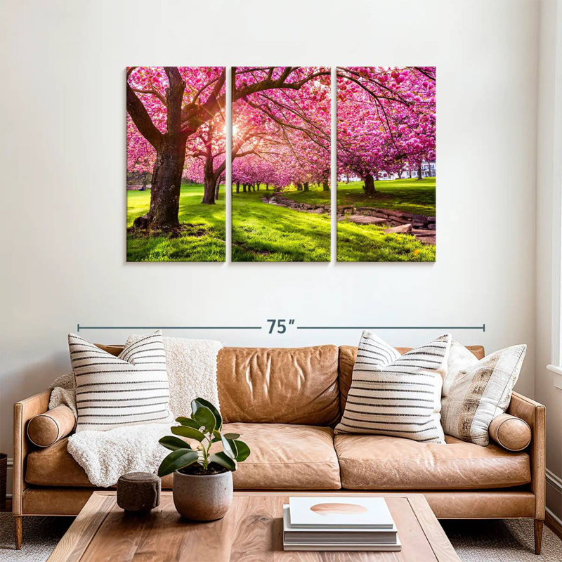 Jardin de fleurs de cerisier Harnek, H 28 po x l 45 po