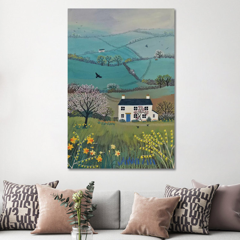 Across Spring Hills by Jo Grundy - Wrapped Canvas Painting, 152.5 cm H x 101.5 cm W