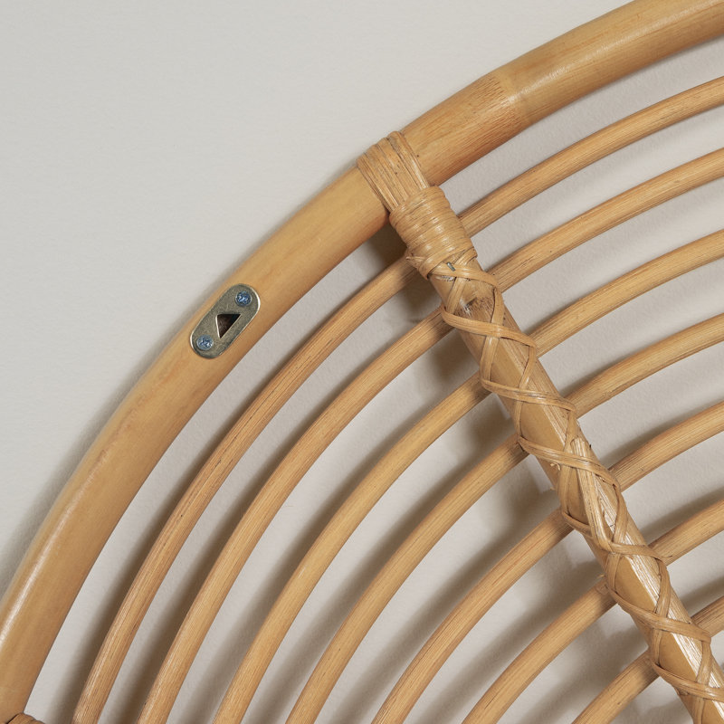 Natural Rattan Rainbow Wall-Mounted Twin Headboard