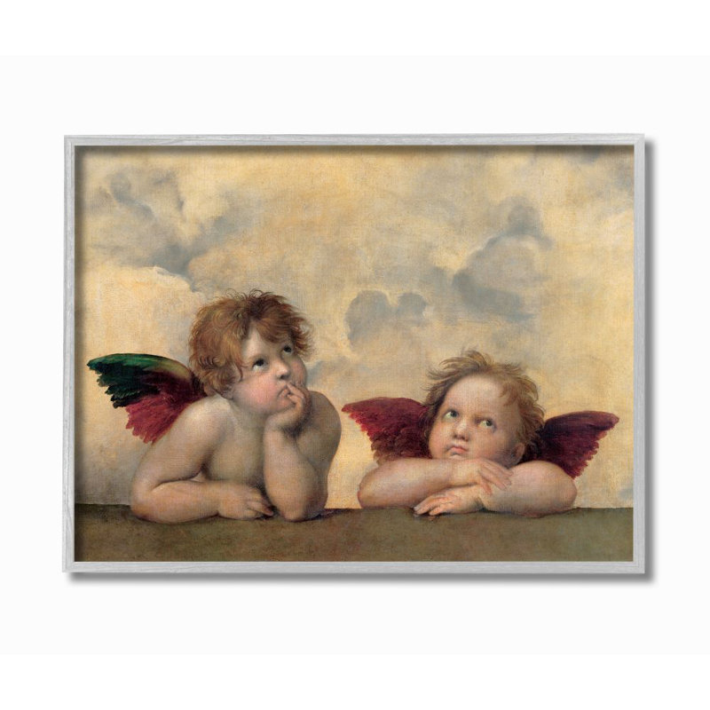«Angels in Wonder Classic Oil» par Rafaello Sanzio, reproduction d'art, Estampe numérique Farmhouse