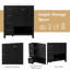 Meuble-lavabo simple autoportant noir 30 po avec lavabo et rangement en céramique-548526238