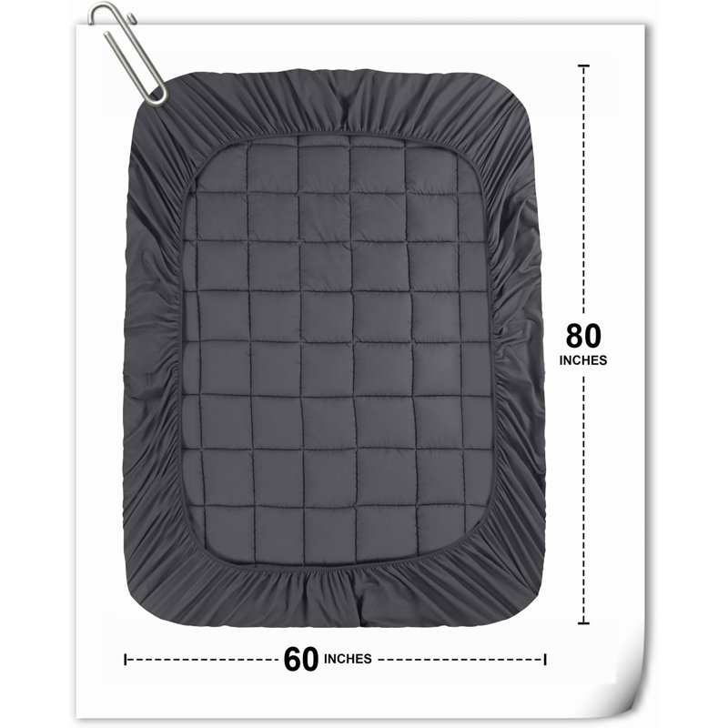 Surmatelas de 16 po Pennrock Alwyn Home, Gris, Grand lit