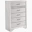 Commode de chambre blanche à 6 tiroirs-214402578