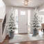 Arbre de Noël illuminé 2 pi avec base en pot, 30 lumières DEL blanc chaud, 189 branches en PE + PVC, 3 pommes de pin, petit plateau de table / entrée / décoration intérieure-406000833